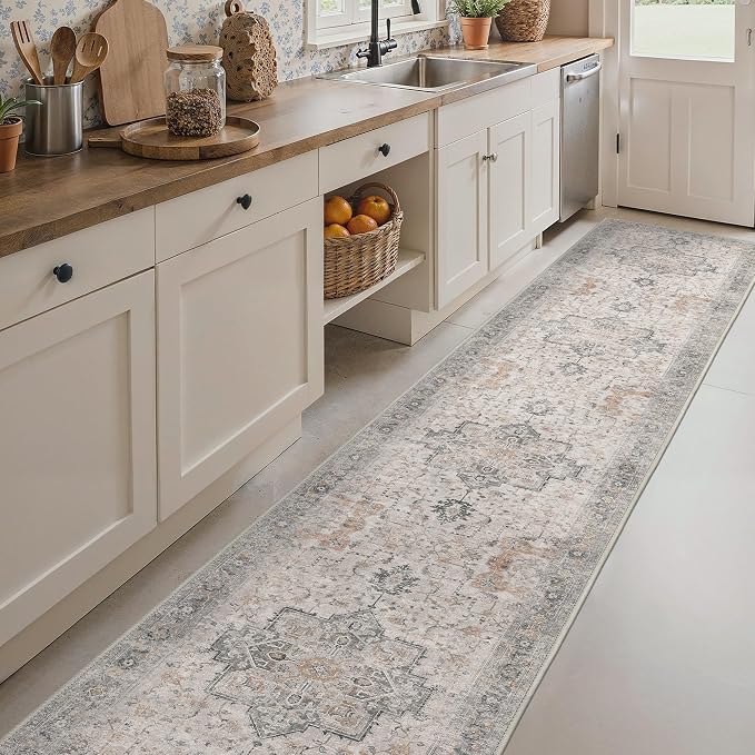 2'6''x14 Runner Rugs for Hallway, Machine Washable Non Slip Vintage Rugs - Image 3