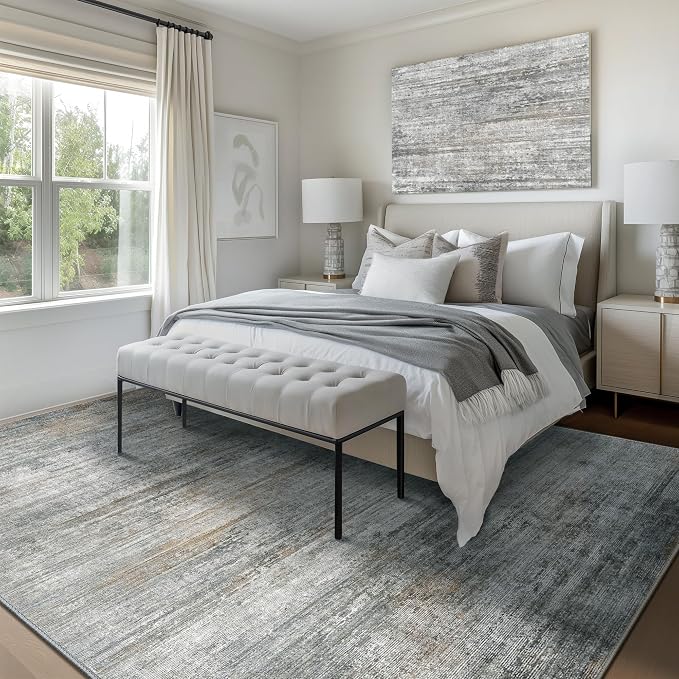 Bavni 8x10 Area Rugs, Modern Low Plie Living Room Rugs, Large Machine Washable - Image 3
