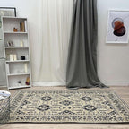 Alfa Rich 5x8 Beige Black Washable Area Rugs - Image 3