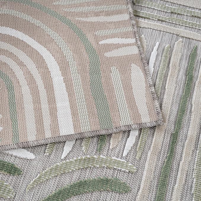 CAMILSON Indoor Outdoor Rug, Easy-Cleaning Non-Shedding Living Room, Garden and - Image 5