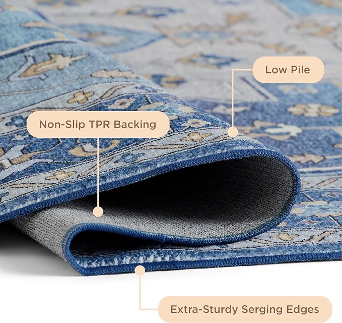 Bedsure 3x5 Area Rugs for Living Room, Machine Washable Rugs, Non-Slip Backing - Image 4