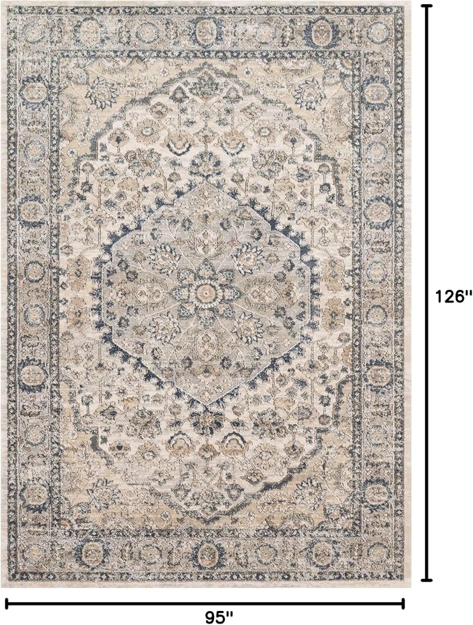 Loloi Teagan Collection TEA-01 Natural/Lt. Grey 7'-11" x 10'-6" Area Rug - Image 2