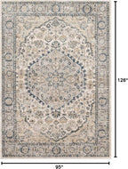 Loloi Teagan Collection TEA-01 Natural/Lt. Grey 7'-11" x 10'-6" Area Rug - Image 2