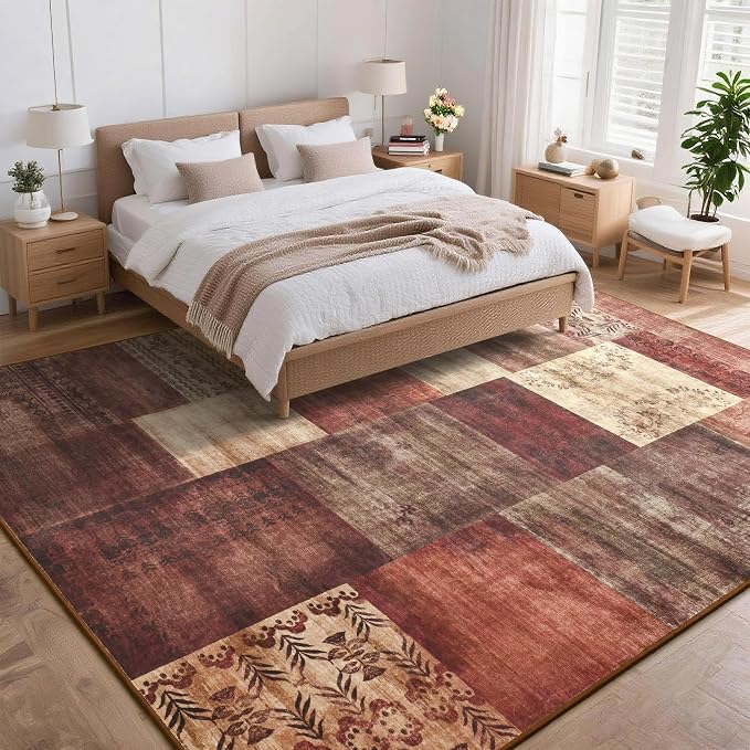Tepook Modern Area Rug for Living Room, 5x7 Geometric Large Rugs for Bedroom - Image 3