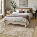 5x7 Washable Vintage Area Rug for Living Room Bedroom Non Slip Distressed - Image 3