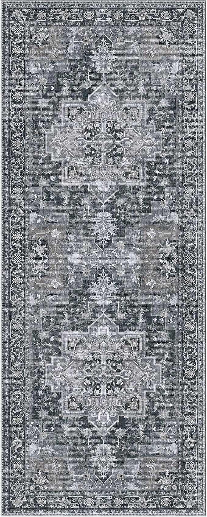GENIMO 2x10 Runner Rugs for Hallway, Machine Washable Non Slip Vintage Rugs - Image 7