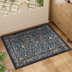 DUKINO 2x3 Entryway Rug, Floral Washable Area Rug - Image 2