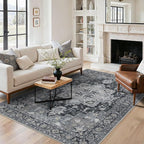 5x7 Area Rugs for Living Room, Machine Washable Rug, Non Slip Vintage Rugs - Image 3