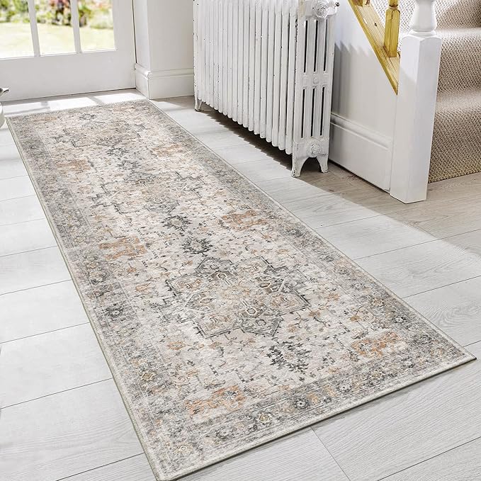 GENIMO 2x7 Area Rugs for Living Room, Machine Washable Non Slip Vintage Retro by GENIMO