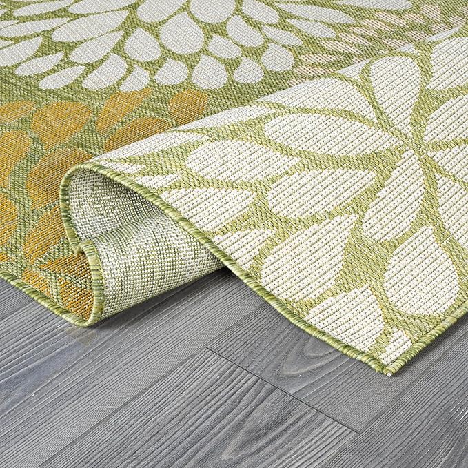 Beverly Rug Outdoor Rug 5x7 Modern Exotic Tropical Leaf Area Rugs - Image 4