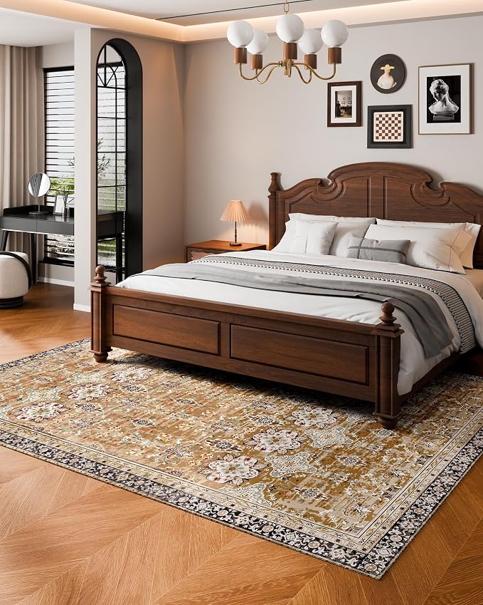 VEVOR 8 x 10 Area Rug, Washable Rug Non-Slip and Tear-Resistant Soft Carpet Pet - Image 4