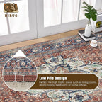 Washable Area Rug 5' x 7' Vintage Traditional Persian Mat - Image 5