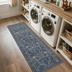 Washable Runner Rug 2x6: Vintage Boho Floral Carpet Runners - Image 4