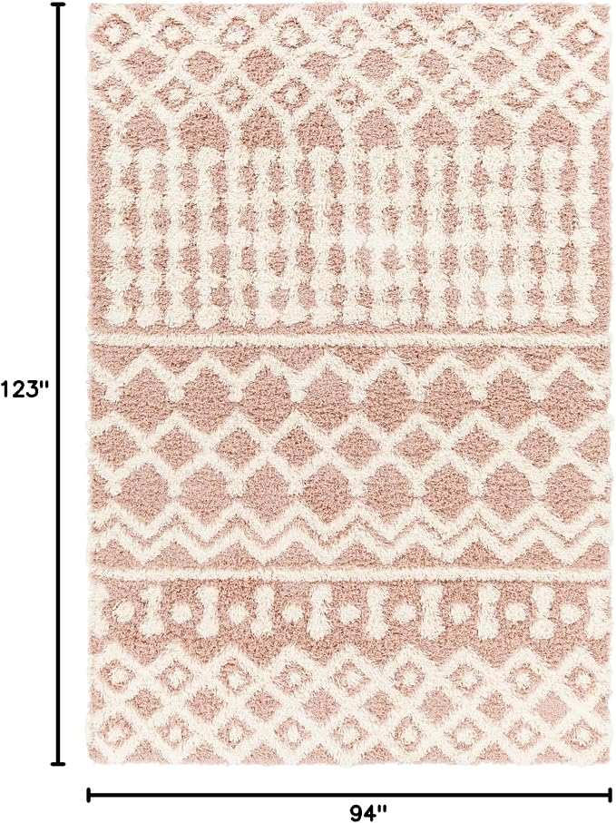 Livabliss Hapsburg Moroccan Shag Area Rug, Dusty Pink - Image 2