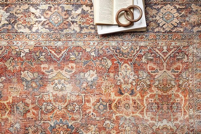 Loloi Layla Collection LAY-02 Spice/Marine 2'-6" x 12'-0" .13" Thick Runner Rug - Image 10