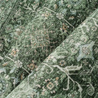 Green Area Rug 4x6 Washable Office Entryway Carpet Soft Vintage Indoor Kitchen - Image 7