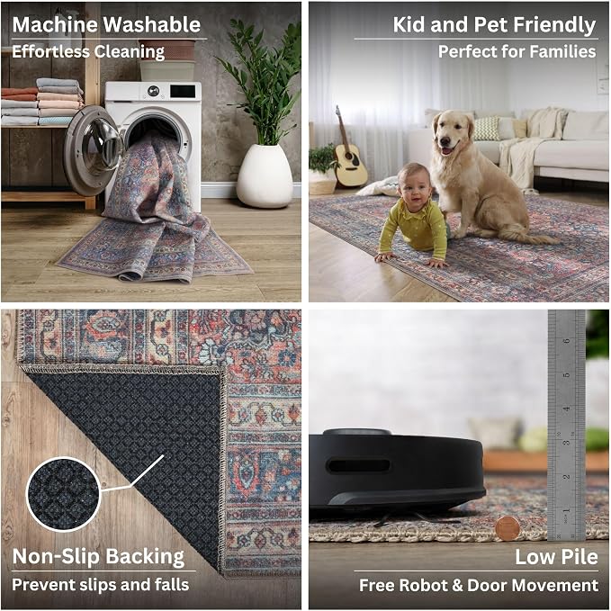 Bloom Rugs Washable Non-Slip 5' x 7' Rug - Image 4