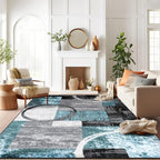 Rugshop Contemporary Circle Design Area Rug, Fade-Resistant Carpet by Rugshop