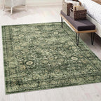 Morebes Vintage Throw Rugs, Boho 3x5 Washable Rug Non Slip, Soft Area Rug by Morebes