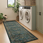 DUKINO 2x6 Runner Rug for Hallway, Washable Vintage Floral Kitchen Rug - Image 9