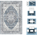 5x7 Area Rugs for Living Room Ultra-Soft Washable Rug Vintage Distressed Boho - Image 8