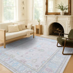 Fame Living Pink Oushak Runner Rug, Modern Runners, Runner - Image 8