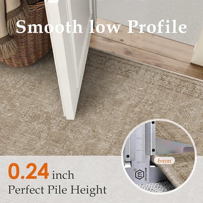 2x10 Light Brown Area Rug Runners - Image 3