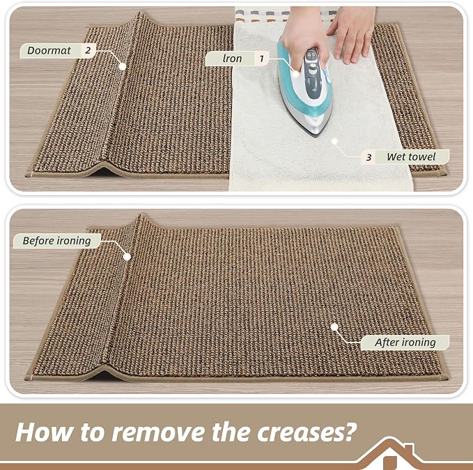 BEQHAUSE Dirt Trapper Door Mat 20" x 32", Non-Slip Washable Doormats Entrance - Image 9
