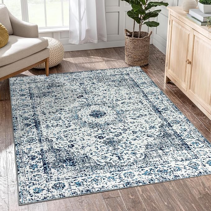 Easy-Going Area Rug 4x6 Washable Boho Rugs by Easy-Going