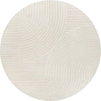 JONATHAN Y Hallie High-Low Curve Ivory/Cream 8' Round Indoor/Outdoor Area Rug - Image 9