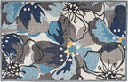 Rugshop Modern Large Floral Non-Slip Area Rug 20" X 30" Gray-Blue - Image 2