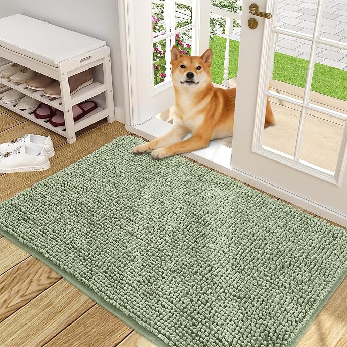 OLANLY Dog Door Mat for Muddy Paws 48x30, Absorbs Moisture and Dirt, Absorbent by OLANLY