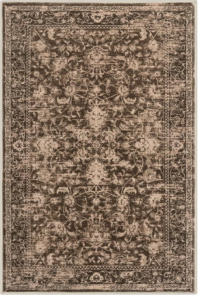 KILOCOCO Small Area Rug 2x3 Entryway Rugs Washable Rug Printed Vintage Floral - Image 9