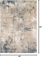 Loloi Teagan Collection TEA-06 Sand/Mist 5'-3" x 7'-6" Area Rug, Soft Neutral - Image 2