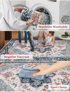 SERISSA Boho Kitchen Runner Rug, 3x7 Washable Non-Slip Runner Rug - Image 2