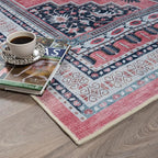 Fame Rugs Turkish Rug. Washable Vintage Oriental Antique Inspired Traditional - Image 8