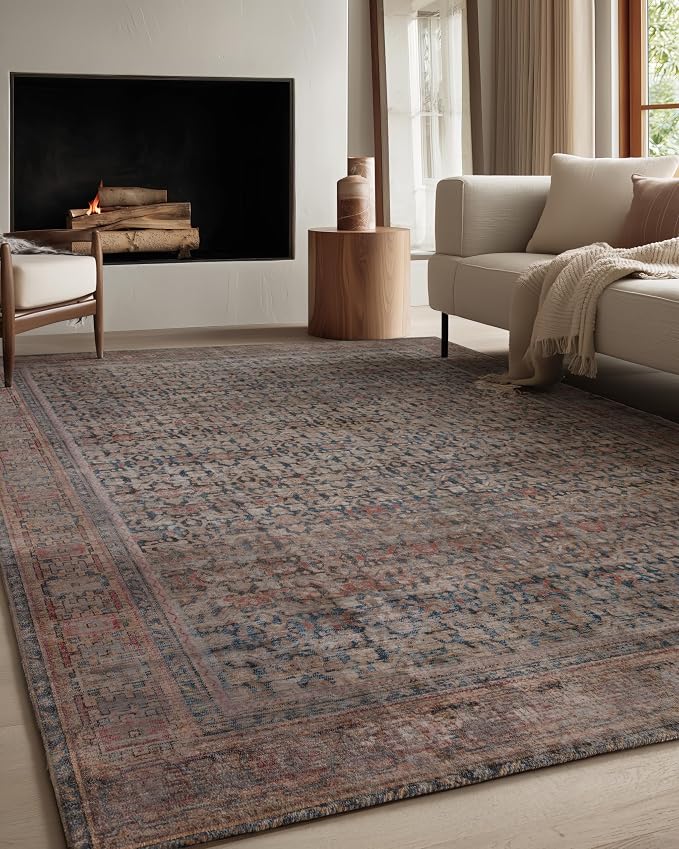 Kuden 8x10 Large Area Rug, Machine Washable Area Rug by KudenRugs