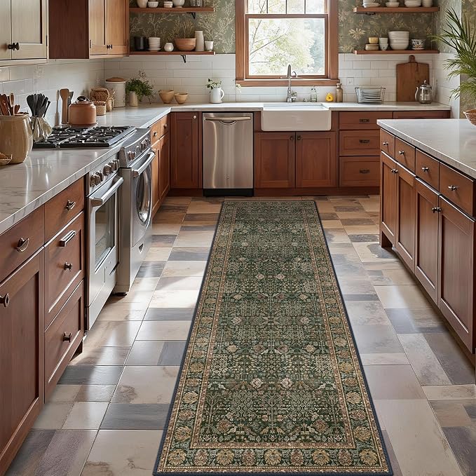 Bavni Washable Rug Runners for Hallways-Vintage Runner Rug 2'6''x10 Low Pile - Image 7