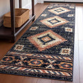 Well Woven Tulsa Lea Blue Traditional Southwestern Tribal 2'7" X 9'10" Runner by WellWovenRugs