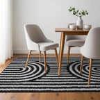 Rugshop Abstract Arch Shag Area Rug Anthracite Dark Gray 4' x 6' Ideal - Image 7