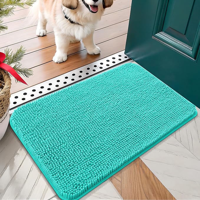 OLANLY Dog Door Mat for Muddy Paws 24x16, Absorbs Moisture and Dirt, Absorbent by OLANLY
