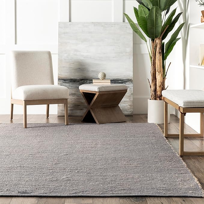 Nuloom Elfriede Handmade, Jute & Cotton, Textured and Earthy, High Traffic - Image 7