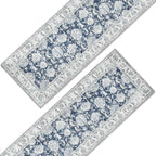 jinchan Fiora Runner Rug 3x10-2pcs Kitchen Washable Vintage Hallway Rug Floral - Image 2