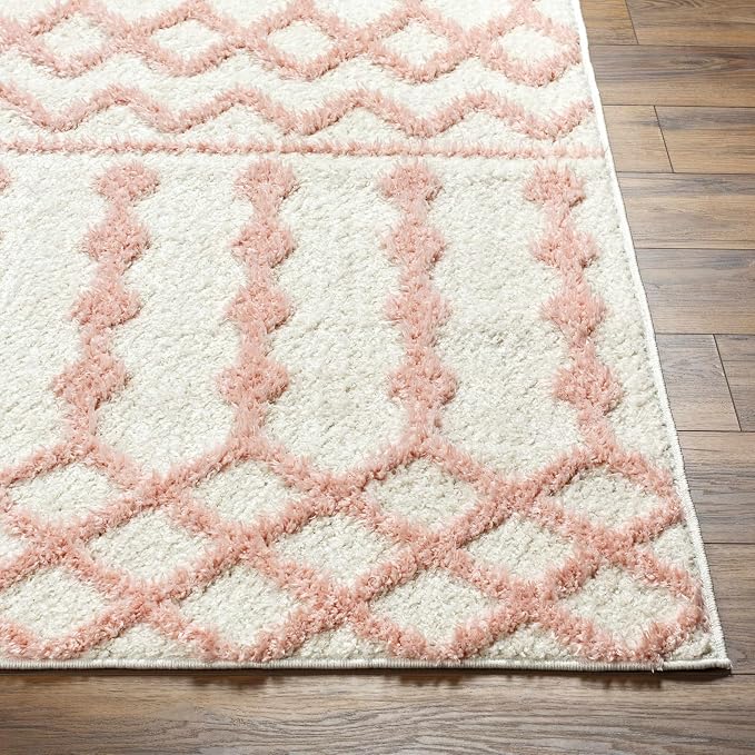 Hauteloom Tilos Moroccan Farmhouse Small Shag Area Rug Door Mat - Image 5