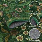 Floral 2x3 Entryway Rug, Washable Front Door Mat Indoor Non Slip Low Pile Small - Image 6