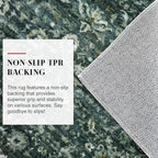 Runner Rug 2.6x18, Dark Green Washable Long Hallway Rug Runner Non-Slip Soft - Image 6