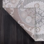 CAMILSON Indoor Outdoor Rug 9x12 Bohemian Medallion Floral Area Rugs - Image 6