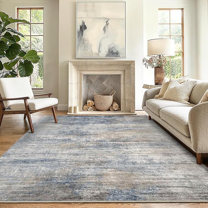 GENIMO Washable Area Rugs for Living Room, 8x10 Modern Non Slip Rugs, Low Pile - Image 2