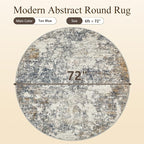 6ft Washable Round Rug - Image 9