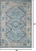 Loloi II Skye Collection SKY-03 Denim/Natural 5'-0" x 7'-6" Area Rug - Image 2
